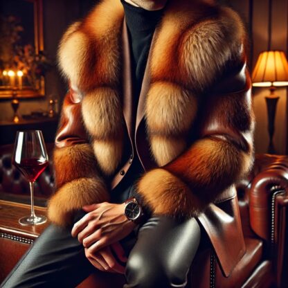 Whiskey Mink Jacket - Perfect for Celebrating with a Glass of Wine 8338 - Image 2