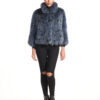 Women's spotted blue fox jacket