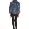 Women's spotted blue fox jacket