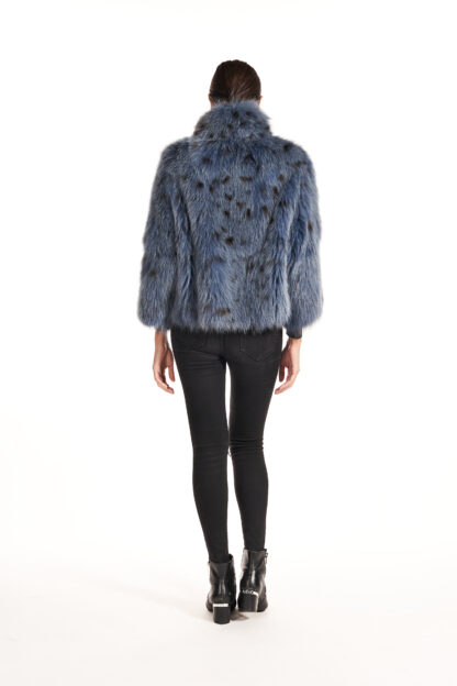 Women's spotted blue fox jacket