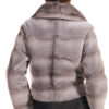 Women's light Grey sheared mink jacket