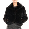 Women's ranch mink asymmetrical jacket
