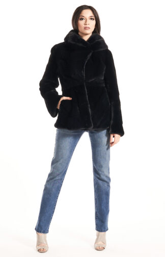 Women's ranch mink sheared jacket