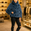 Women's spotted blue fox jacket